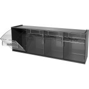 Bott 2 513 019,19 Tilt Bins 23-5/8" X 7" X 8-1/8" (4) Bins With Perfo Panel Fixing Bracket, Gris