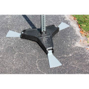 Accuform HSP821 Base for BLOCKADE Versatile Sign Stand, 19-3/4"L x 18"W x 6-1/2"H, Cast Iron