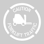 Accuform PMS266 étage pochoir - attention le trafic du chariot élévateur - 20 "x 20"