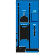 Nettoyer les signes Accuform & Mop Store-Board™, Ultra Aluma-Lite, bleu sur fond noir
