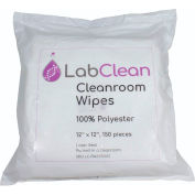 Lingettes pour salle blanche United Scientific™ Labclean™, 100 % polyester, 12 po L x 12 po L, emballage de 150