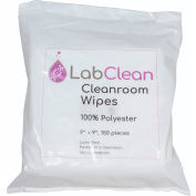 United Scientific Labclean Cleanroom Wipes, 100% Polyester, 9"L x 9"W, Pack of 150