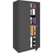 Steel Cabinets USA Storage Cabinet, 5 Fixed Shelves, 48"W x 24"D x 78"H, Charcoal, All-Welded
