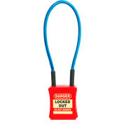 ZING Cable Lockout Safety Padlock, câble 1 ft, 7319