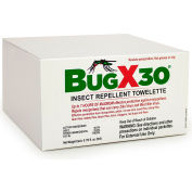 CoreTex® Bug X 30 12640 Insect Repellent, 30% DEET, Towelette, Clamshell Box, 25/Box - Pkg Qty 4
