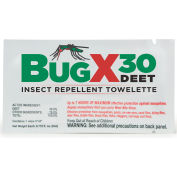 CoreTex® Bug X 30 12643 Insect Repellent, 30 % DEET, Towelette, 300/Case
