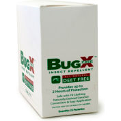 CoreTex® Bug X GRATUIT 12840 Insect Repellent, DEET Free, Towelette, Clamshell Box, 25/Box, qté par paquet : 4