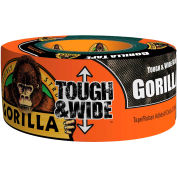 Gorilla Tough & Wide Duct Tape, Black, 2.88" x 25 yd. - Pkg Qty 6
