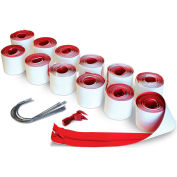 ZipWall® Heavy-Duty Zipper, Fabric/Plastic, Red - HDAZ12 - Pkg Qty 8