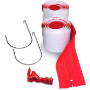 ZipWall® Zipper résistant, Tissu/Plastique, Rouge - HDAZ2, qté par paquet : 12