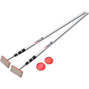 ZipWall® Spring Loaded Dust Barrier Secure Poles, Stainless Steel, Silver - SLP2 - Pkg Qty 6