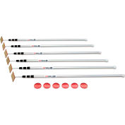 ZipWall® Spring Loaded Pole Kit, Anodized Aluminum, Silver - SLP6 - Pkg Qty 2