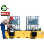 UltraTech Ultra-Twin IBC Spill Pallet® 1147 - with Drain & 2 Bucket Shelves