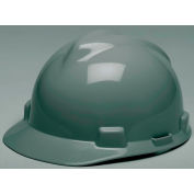 MSA V-Gard® Hard Hats, Front Brim, Fas-Trac® Suspension, Navy Gray, 475364 - Pkg Qty 20