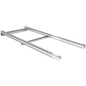 UNEX® Pallet Track Floor Conveyor - 3 Staggered Skate Wheel Lanes 8'L - 5040 Lb. Cap.