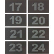 Unis des numéros visuels pour ABS/bois Cellphone casiers TAB1724 - numéros 17-24