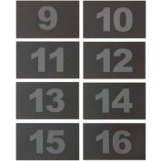 Unis des numéros visuels pour ABS/bois Cellphone casiers TAB916 - numéros 9-16