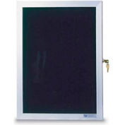 United Visual Products 12"W x 18"H Slim Style Enclosed Letter Board with Satin Frame