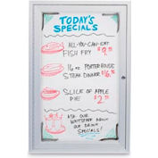 United Visual Products 48"W x 36"H 2-Door Outdoor Enclosed Porcelain on Steel Board