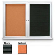 United Visual produits 48" W x 36" H plein air Combo Conseil w/réglisse vinyle Letterboard & Corkboard