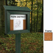 United Visual Products 18"W x 16"H Mini Cork Message Board with Cedar Frame