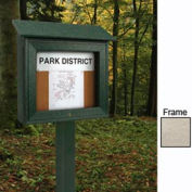 United Visual Products 18"W x 16"H Mini Cork Message Board with Light Gray Frame
