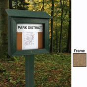 United Visual Products 18"W x 18"H Mini Cork Message Board with Weathered Wood Frame