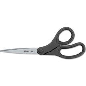 Westcott® Kleenearth De base de la poignée en plastique ciseaux, 7 " longueur, pointu, noir, qté par paquet : 24