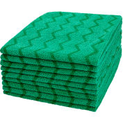 Rubbermaid® HYGEN™ Microfiber Cloth, 16 x 16, Green, 12/PK