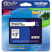Brother® P-Touch® Tze Labeling Tape, 1/2"W, Black on White
