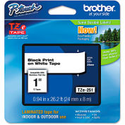 Brother® P-Touch® TZe Labeling Tape, 1"W, Black on White