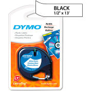 DYMO® LetraTag Plastic Label Tape Cassette, 1/2" x 13ft, White
