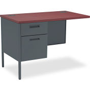 HON® Metro Classic Series Left Pedestal Desk, 42"W x 24"D x 29-1/2"H, Mahogany