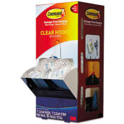 Crochets et bandes transparents 3M Command™, plastique, moyen, 50 crochets