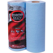 Tork Advanced ShopMax Wiper 450, 9.4" x 11", Blue, 60/Roll, 30/Case - 450360