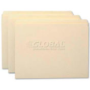 Smead® File Folders, Straight Cut, Reinforced Top Tab, Letter, Manila, 100/Box