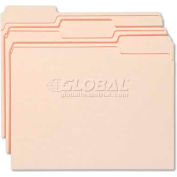 Smead® WaterShed/CutLess File Folders, 1/3 Cut Top Tab, Letter, Manila, 100/Box