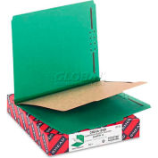 Smead® Pressboard Classification Folders, Letter, Four-Section, Green, 10/Box