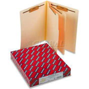 Smead® Manila End Tab Classification Folders, Letter, Six-Section, 10/Box