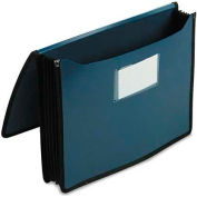Smead® Premium 5-1/4" Accordion Expansion Wallets, Poly, Letter, Navy Blue