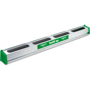 Unger Hold Up Aluminum Tool Rack, Gray/Green, 36", 4 Hooks/36" Wide Rubber Grip - HU900