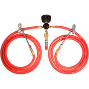 Milton Dual Truck Tire Inflator Gauge and Regulator, 10 to 160 PSI, 7' Hose - 551