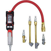 Milton s-580eKIT Precision Inflator Gauge Kit, Digital 0-160 PSI, w/ 4 chucks - 15" Hose