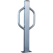 Vélo moderne Bollard de 4', 4" Post m², capacité 2-vélo, Double face, Surface Mount, vert, 2014SM