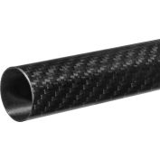 Carbon Fiber Tube - Twill Weave - 3/4" ID x 7/8" OD x 6 pi de long