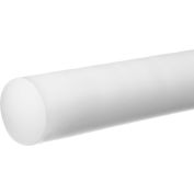 Tige en plastique acétal blanc - 1 » diamètre x 2 pi de long
