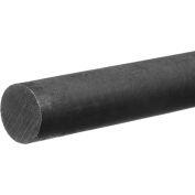 Bâton en plastique noir d'Acète - 1/4" diamètre x 6 pi long
