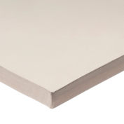 FDA Silicone Rubber Sheet w/High Temp Adhesive, 12"L x 12"W x 1/2" Thick, 60A, White