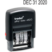 Timbre américain & Trodat® signe auto-encreurs dateur, 4 bandes, 3/8 "x 1-5/8", noir
