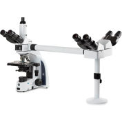 Euromex IScope Microscope trinoculaire multitête w / 2 têtes binoculaires supplémentaires & Plan PLi 4/10 / S40 / S100x